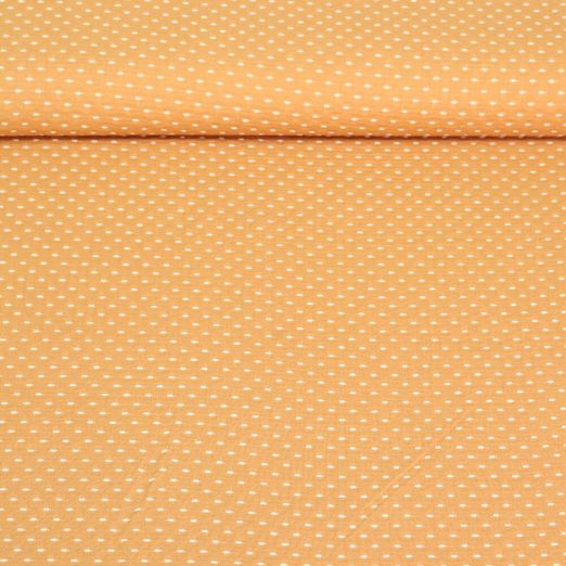 Tissu mode - Bambino Jacquard pois Ocre