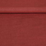 Coton enduit aspect lin Frida - Rouge