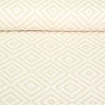 Canvas Jacquard -  Rauten Ecru Beige