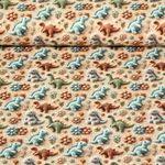 Jersey - Digitaldruck 3D Strickoptik Dinos Sand