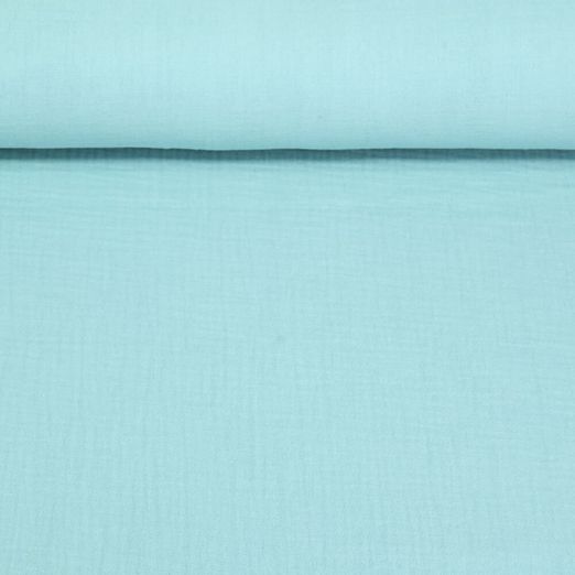 Baumwoll Musselin Pina - Himmelblau