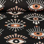 Jersey jacquard bio - Hamburger Liebe Magical Shimmer Eye of Enlightment Noir