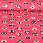 Ekologisk muslin - Hamburger Liebe Digitalt tryck Magiskt skimmer av motstånd Rosa