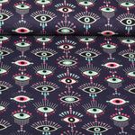 Mousseline bio - Hamburger Liebe Impression digitale Magical Shimmer Of Resistence Violet