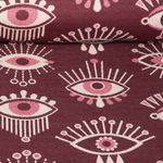 Jersey jacquard bio - Hamburger Liebe Magical Shimmer Eye of Enlightment Bordeaux