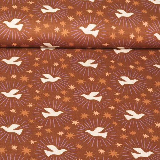 Mousseline bio - Hamburger Liebe Impression digitale Magical Shimmer Of Spirit Rouille