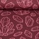 Bio Jacquard Jersey - Hamburger Liebe Magical Shimmer Gems Bordeaux