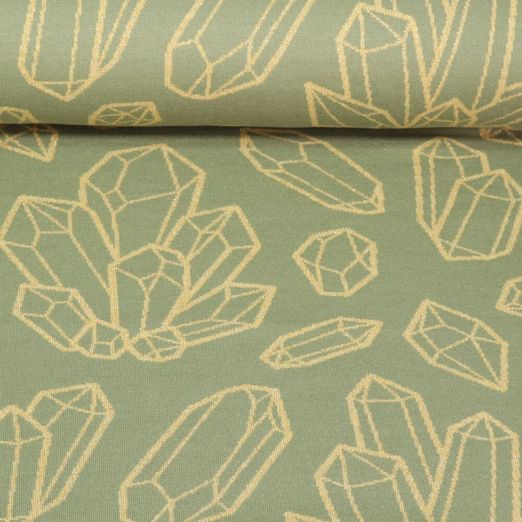 Jersey jacquard bio - Hamburger Liebe Magical Shimmer Gems Vert