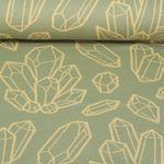 Bio Jacquard Jersey - Hamburger Liebe Magical Shimmer Gems Grün