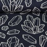 Jersey jacquard bio - Hamburger Liebe Magical Shimmer Gems Bleu marine foncé