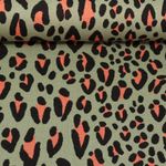 Jersey jacquard bio - Hamburger Liebe Magical Shimmer Safari Léopard Vert