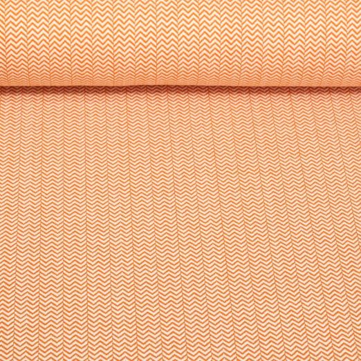 Jersey jacquard bio - Hamburger Liebe Magical Shimmer Zic Zac Knit Orange