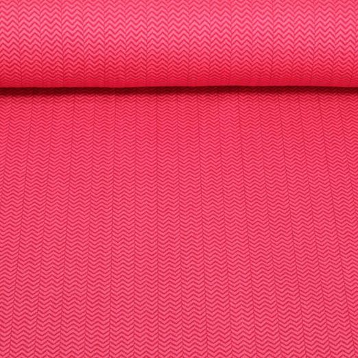 Bio Jacquard Jersey - Hamburger Liebe Magical Shimmer Zic Zac Knit Pink