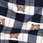 Baumwoll-Flanell - Karo Bären Navy Baumwoll-Flanell - Karo Bären Navy