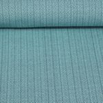 Biologische jacquard jersey - Magical Shimmer Zig Zag Knit Blue