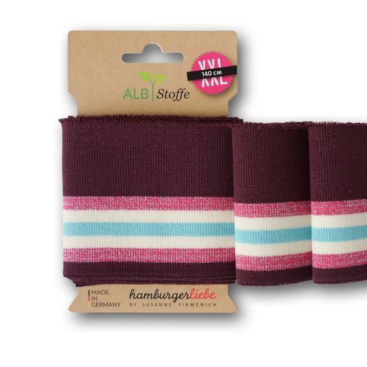 Cuff Me College - Shimmer - Bordeaux-Glitzer
