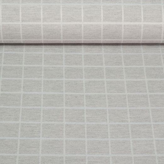 Toile jacquard - Carreaux Gris argenté