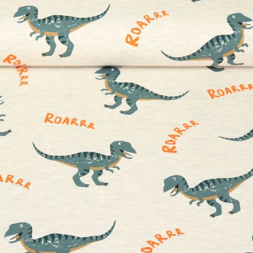 Jersey - Dinosaures Mélange écru