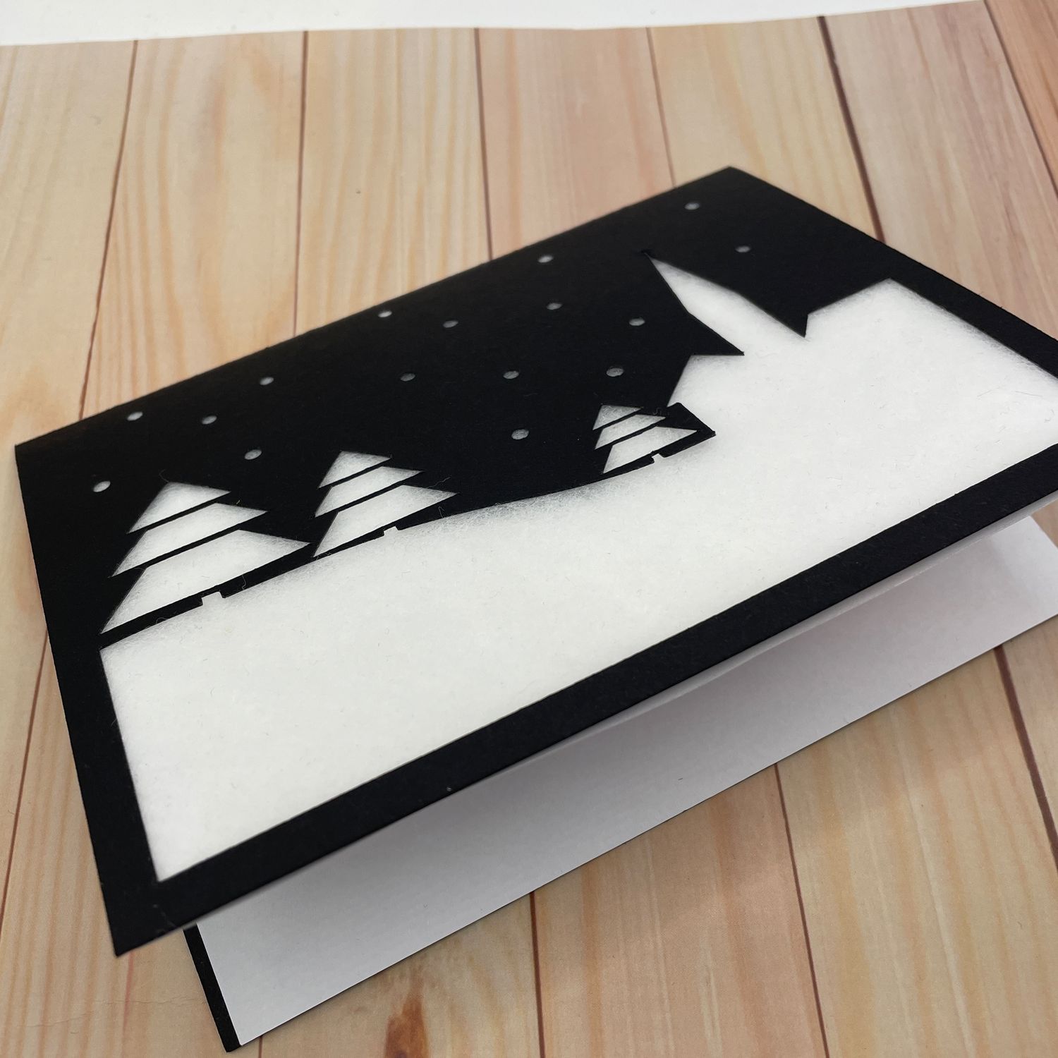 Plotterdatei - Weihnachtskarte Schneelandschaft - Schnittmuster eBook-1 Plotterdatei - Weihnachtskarte Schneelandschaft - Schnittmuster eBook-1