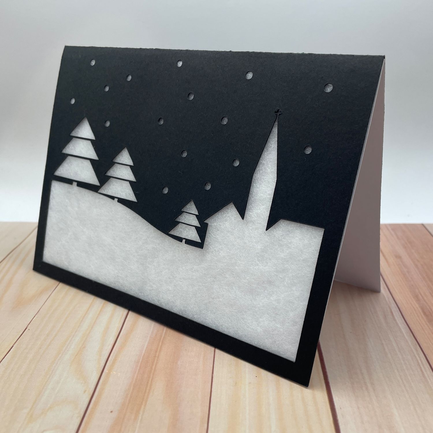 Plotterdatei - Weihnachtskarte Schneelandschaft - Schnittmuster eBook-2 Plotterdatei - Weihnachtskarte Schneelandschaft - Schnittmuster eBook-2