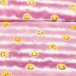 Baumwoll-Musselin - Double Gauze Digitaldruck Smileys Altrosa