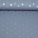 Gaze de coton - Double gaze Impression sur film Ovales Bleu jeans