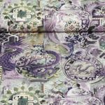 Toile de coton - Impression digitale Vases Chine Lilas
