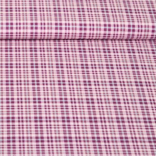 Popeline de coton - Carreaux Rose