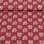 Popeline de coton - Bouquet de fleurs Myrtille