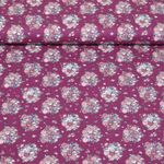 Popeline de coton - Bouquet de fleurs Violet
