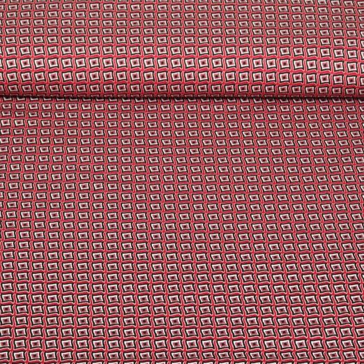 Jersey viscose Sanetta - Losanges Rouge