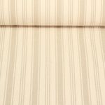 Tissu coton - Torchon de cuisine Rayures Beige naturel