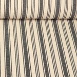 Tissu coton - Torchon de cuisine Rayures Beige Noir