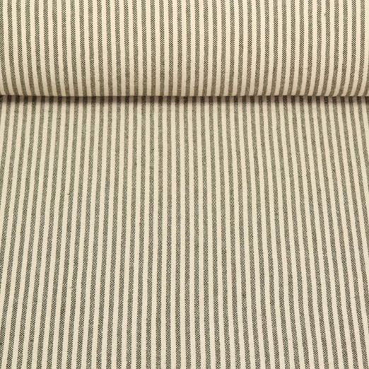 Baumwolle Webware - Küchentuch Ministreifen Beige Kaki