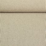 Tissu coton - Torchon de cuisine Mini Rayures Beige Kaki