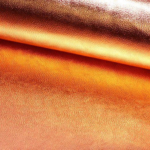 Simili synthétique métallisé - Orange - Au mètre Simili synthétique métallisé - Orange - Au mètre