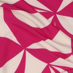 Blus- och klänningstyg - Blossoms XXL Stretch Fuchsia Ecru