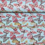 Canvas Jacquard - Schmetterlinge Blau