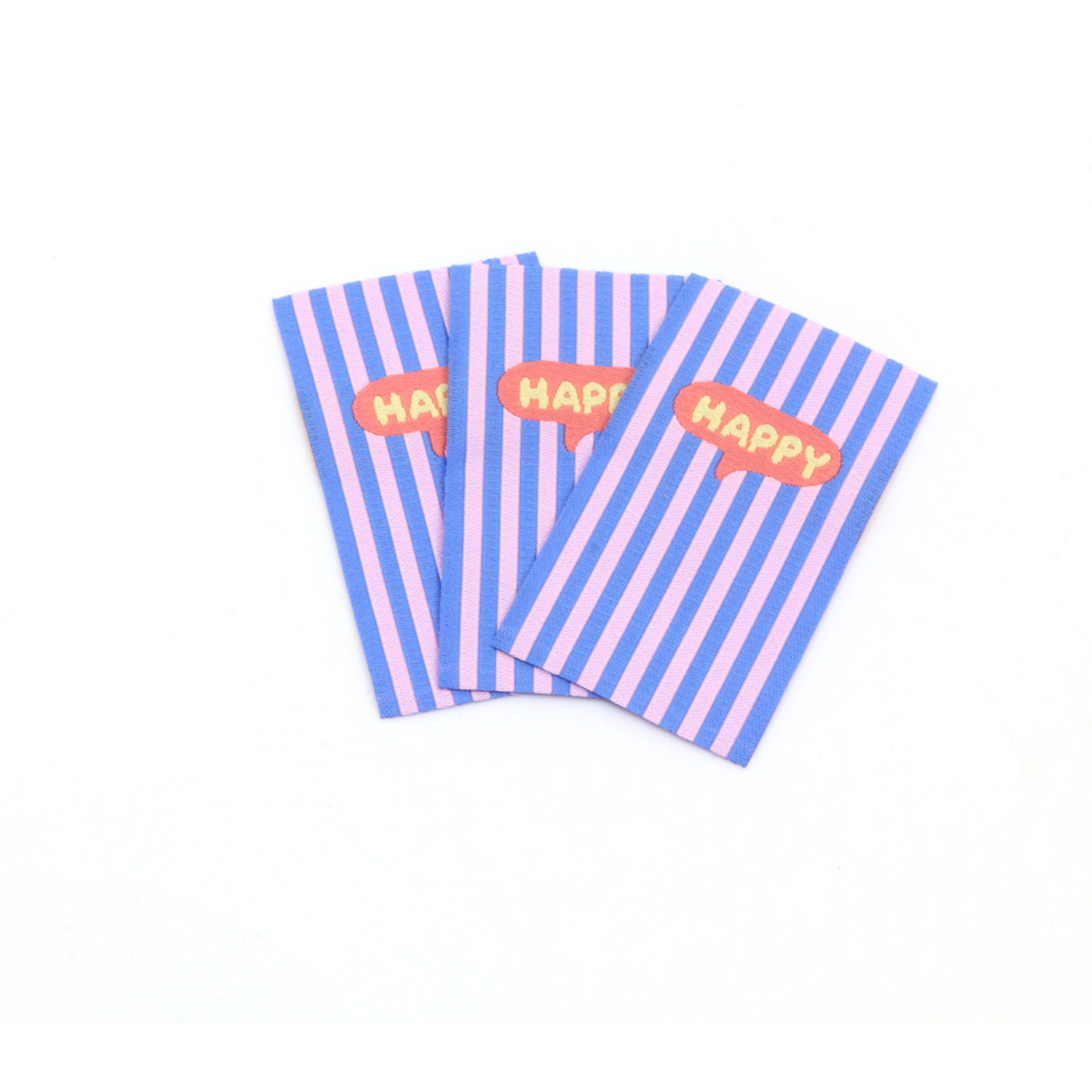 Webetikett - Happy - 30 x 50mm-1 Webetikett - Happy - 30 x 50mm-1