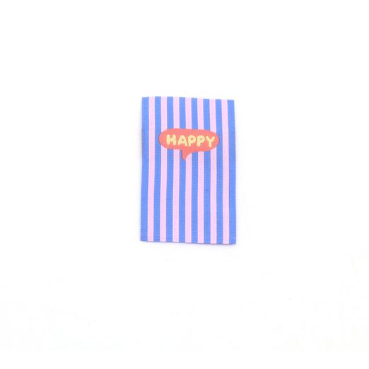 Webetikett - Happy - 30 x 50mm Webetikett - Happy - 30 x 50mm