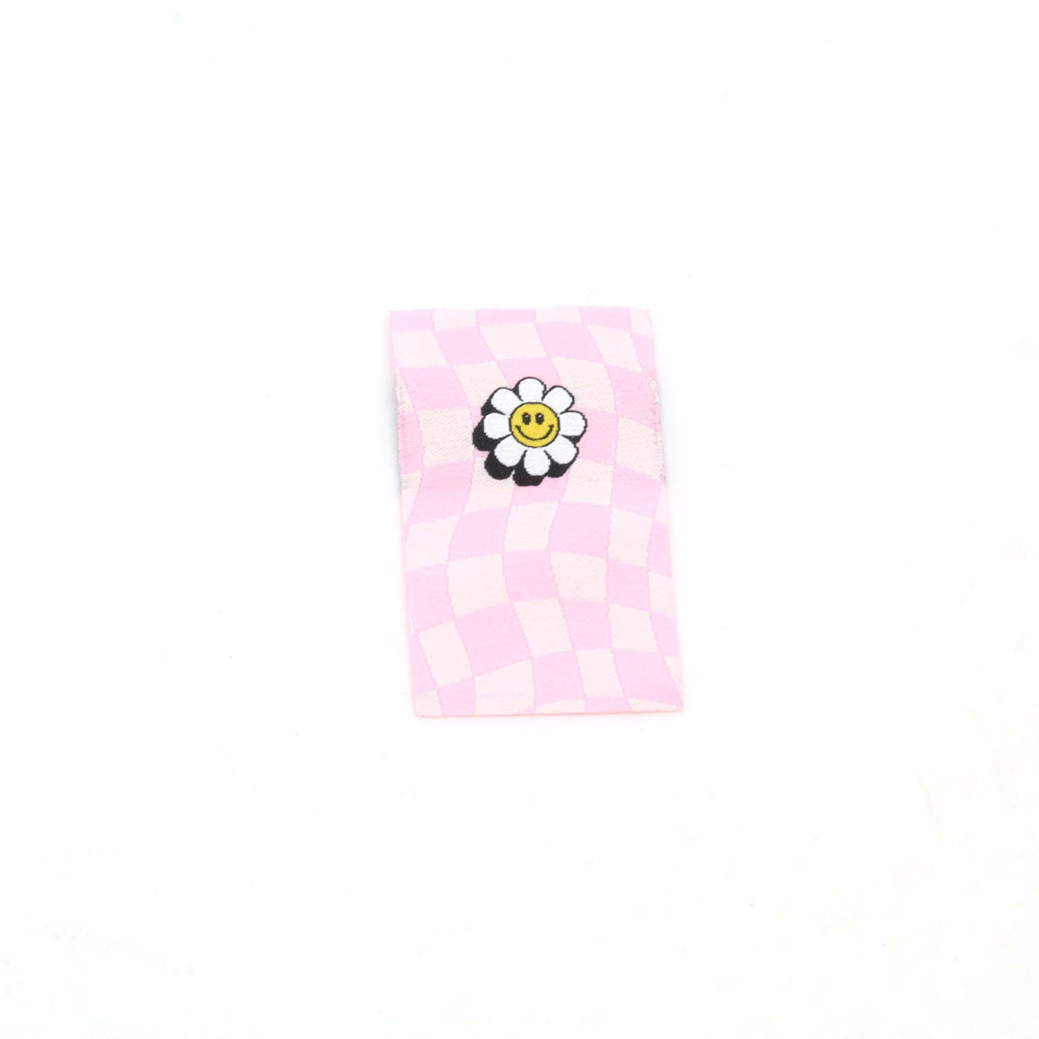 Webetikett - Checker Flower - 30 x 50mm-0 Webetikett - Checker Flower - 30 x 50mm-0