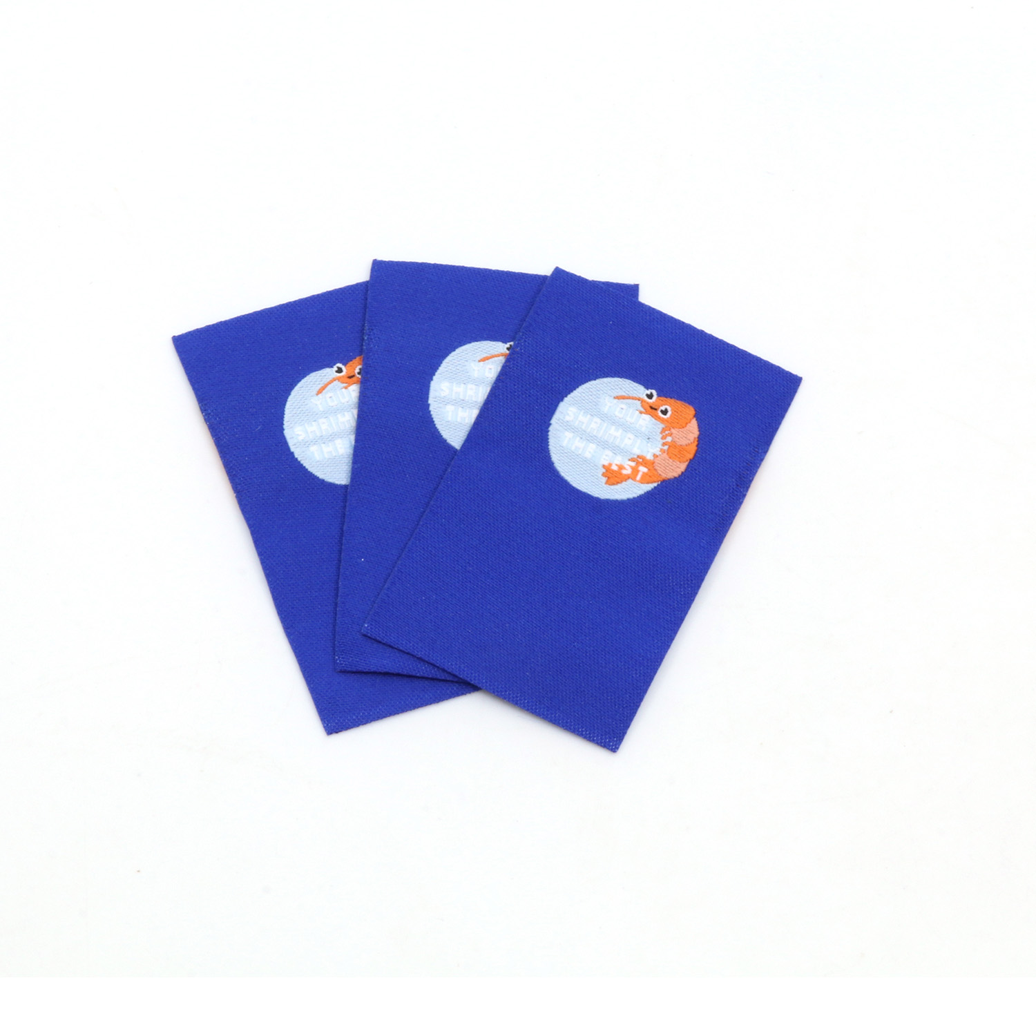 Etiquette tissée - Shrimply the best - 30 x 50mm-1 Etiquette tissée - Shrimply the best - 30 x 50mm-1