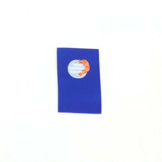 Etiquette tissée - Shrimply the best - 30 x 50mm Etiquette tissée - Shrimply the best - 30 x 50mm