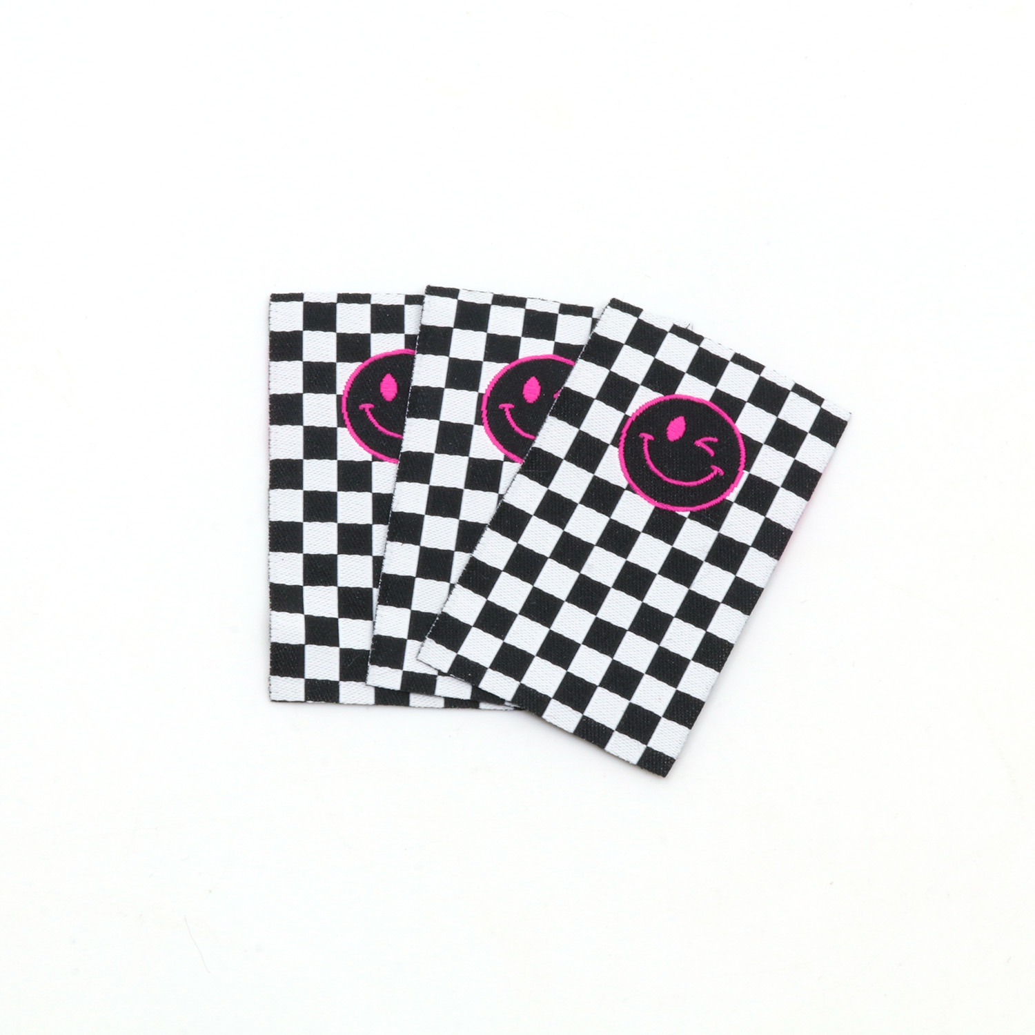 Webetikett - Checker Smiley - 30 x 50mm-1 Webetikett - Checker Smiley - 30 x 50mm-1