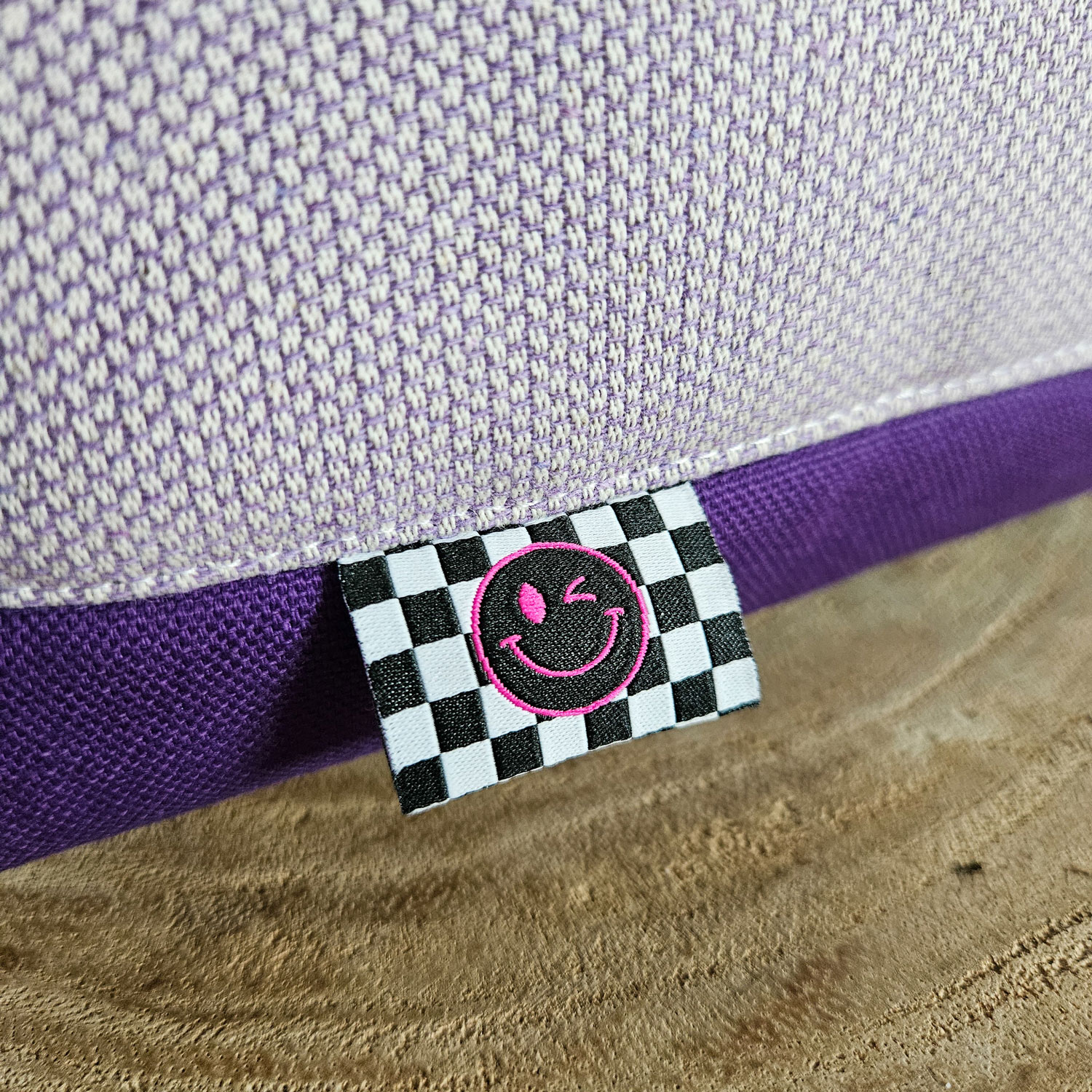 Webetikett - Checker Smiley - 30 x 50mm-2 Webetikett - Checker Smiley - 30 x 50mm-2