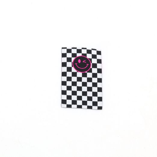 Webetikett - Checker Smiley - 30 x 50mm Webetikett - Checker Smiley - 30 x 50mm
