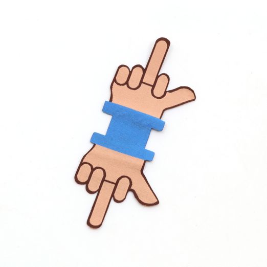 Webetikett Kontur - Schlimmer Finger Webetikett Kontur - Schlimmer Finger