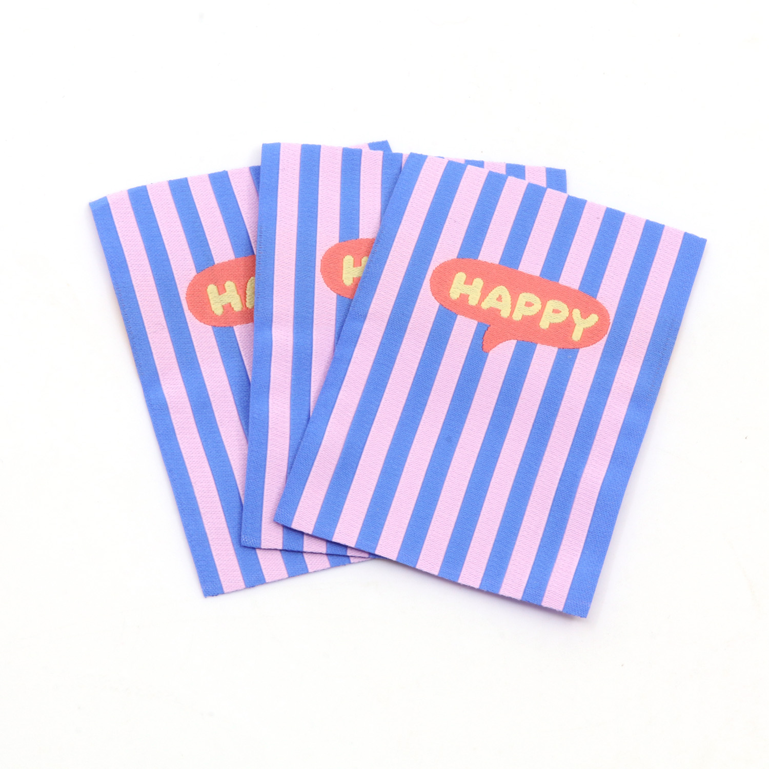 Webetikett - Happy - 50 x 70mm-1 Webetikett - Happy - 50 x 70mm-1
