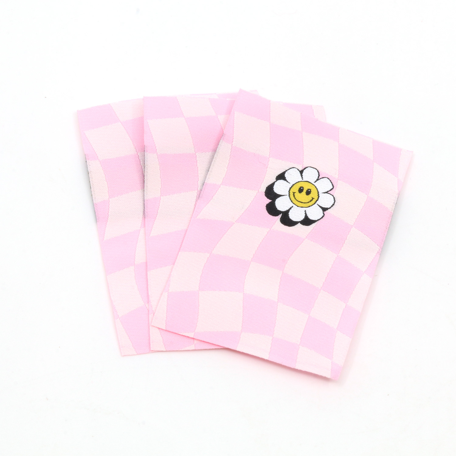 Webetikett - Checker Flower - 50 x 70mm-1 Webetikett - Checker Flower - 50 x 70mm-1