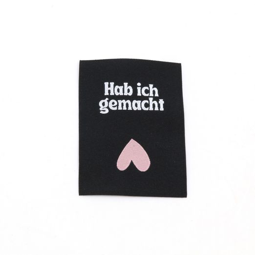 Webetikett - Hab ich gemacht - 50 x 70mm Webetikett - Hab ich gemacht - 50 x 70mm